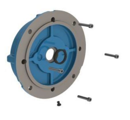 prirubnica el.motora 63 w21/w22 za ležaj 6201, WEG 11466081, prirubnica motora, ležaj 6201, W21 W22 elektromotor, IEC 63, rezervni dijelovi elektromotora, industrijska oprema, montaža motora, WEG dijelovi